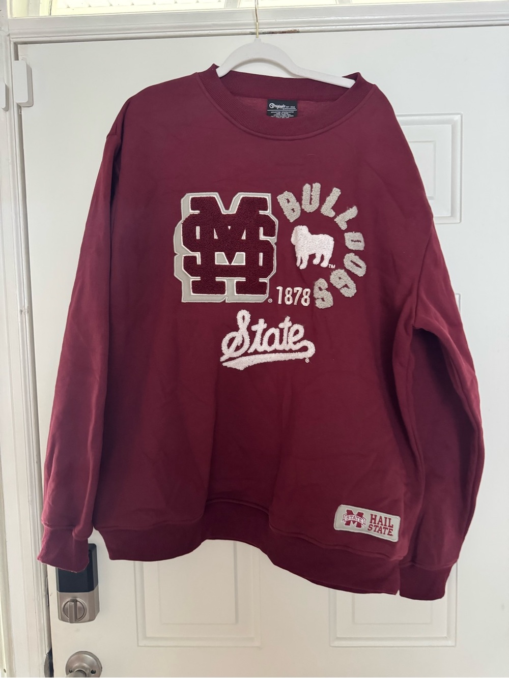 Mississippi State Bulldogs Maroon Crewneck Sweatshirt